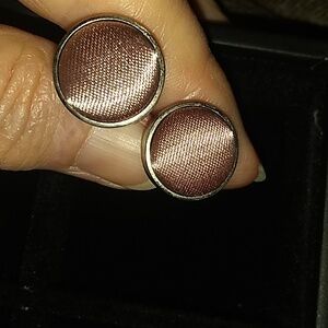 pink satin cufflinks